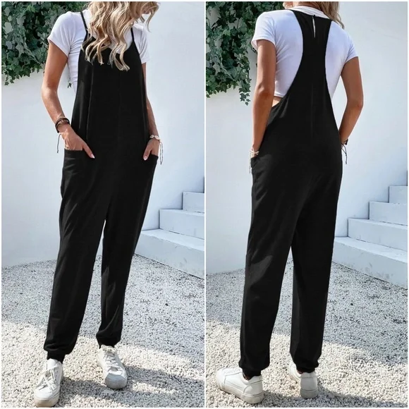 Boho Casual Cami Capri Jumper Jumpsuit - Picture 4 of 9